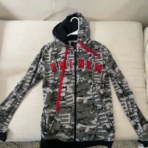 Vintage Eminem zip up camo jacket with hood